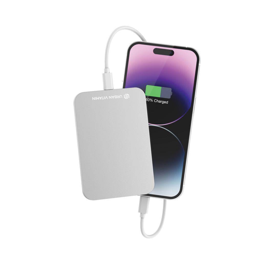 Powerbank Urban Vitamin Burbank din plastic/aluminiu RCS 3.000 mAh silver