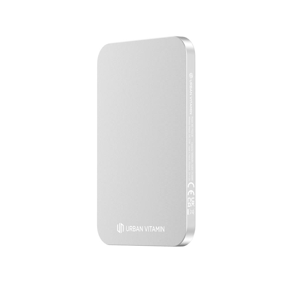 Powerbank Urban Vitamin Burbank din plastic/aluminiu RCS 3.000 mAh silver