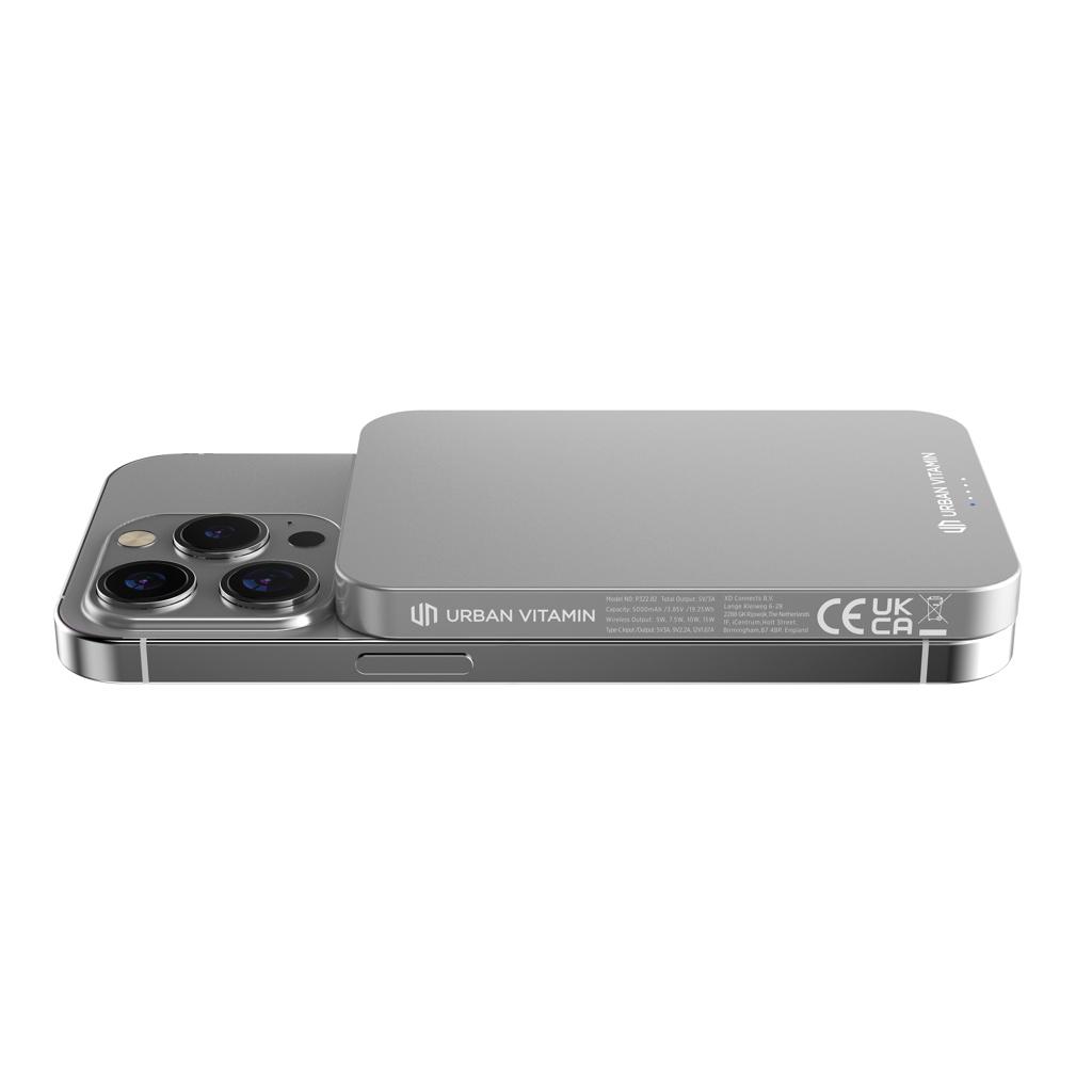 Powerbank Urban Vitamin Richmond din plastic/aluminiu RCS 5.000 mAh silver
