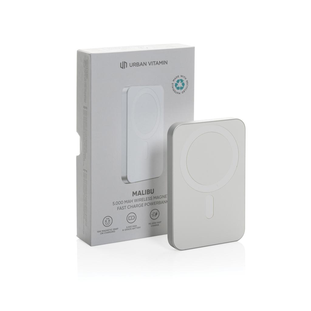 Powerbank Urban Vitamin Malibu din plastic/aluminiu RCS 5.000 mAh silver