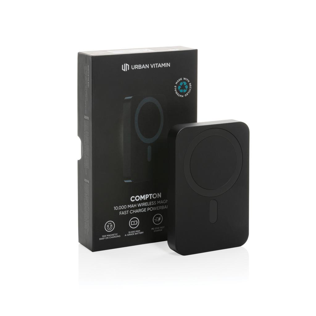 Powerbank Urban Vitamin Compton din plastic/aluminiu RCS 10.000 mAh black