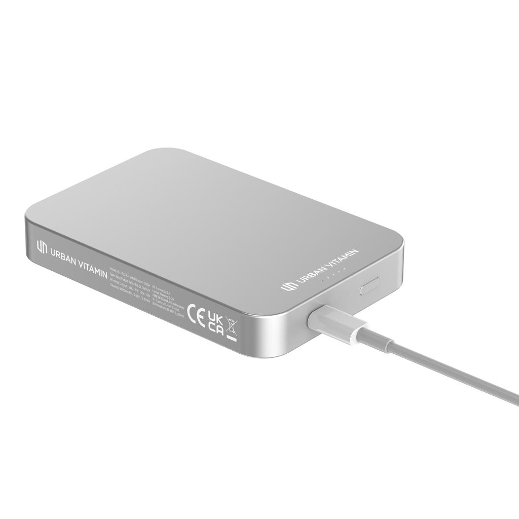 Powerbank Urban Vitamin Compton din plastic/aluminiu RCS 10.000 mAh silver