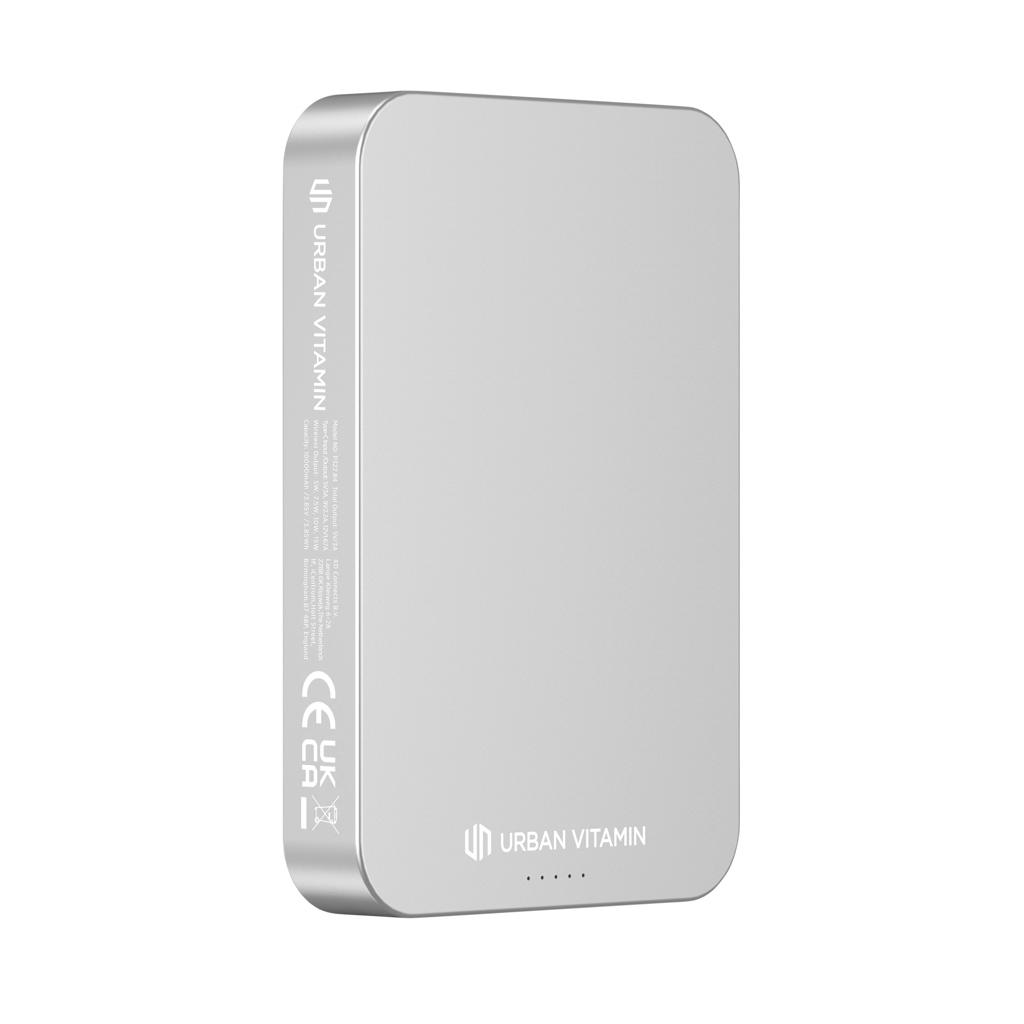 Powerbank Urban Vitamin Compton din plastic/aluminiu RCS 10.000 mAh silver