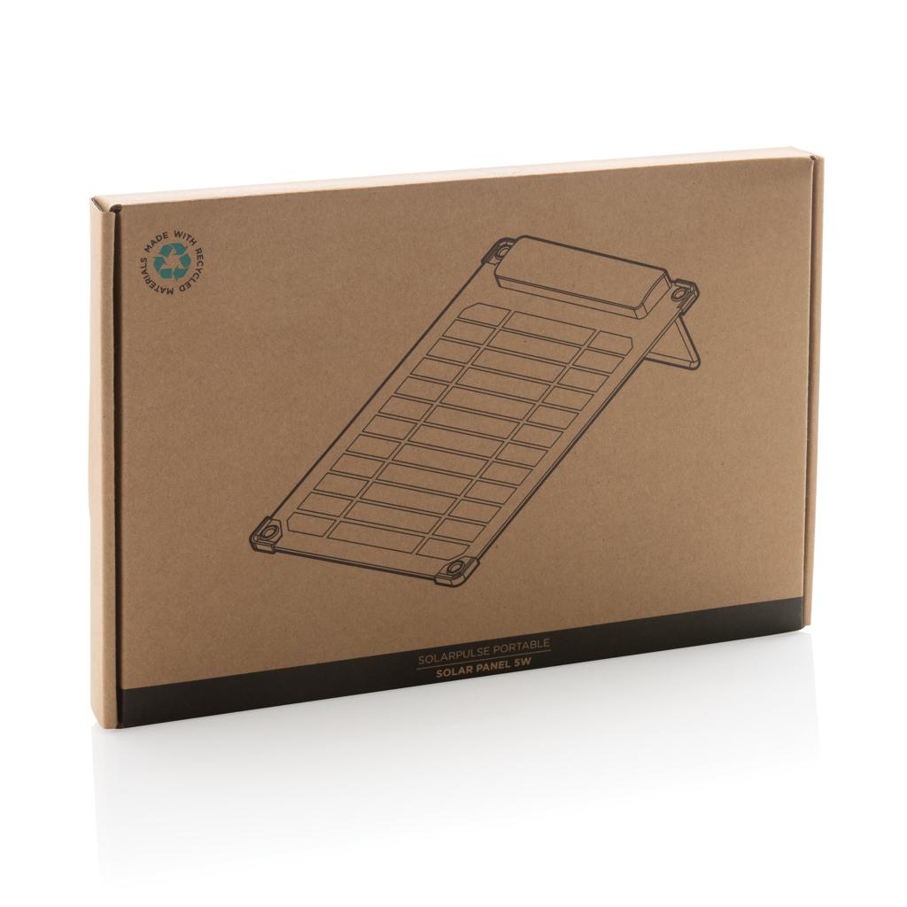Panou solar portabil Solarpulse din plastic reciclat 5W black