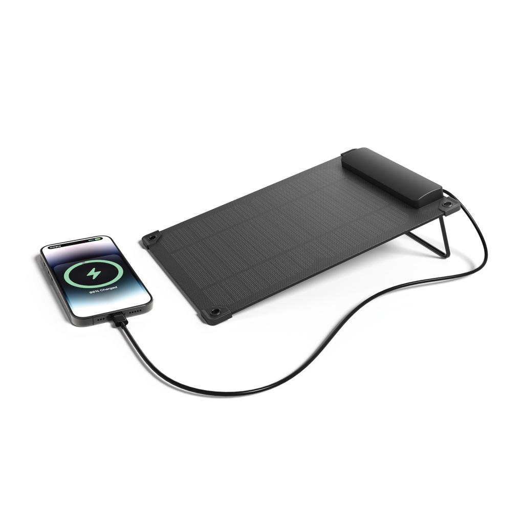 Panou solar portabil Solarpulse din plastic reciclat 5W black