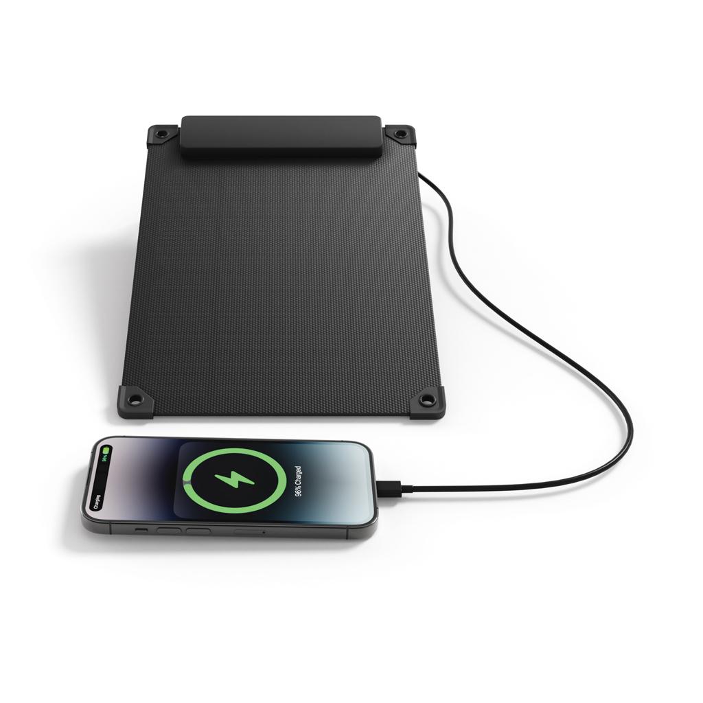 Panou solar portabil Solarpulse din plastic reciclat 5W black