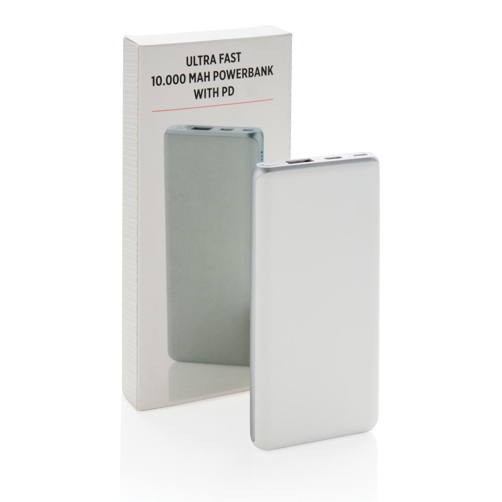 Powerbank ultra rapid 10.000 mAh cu PD transparent
