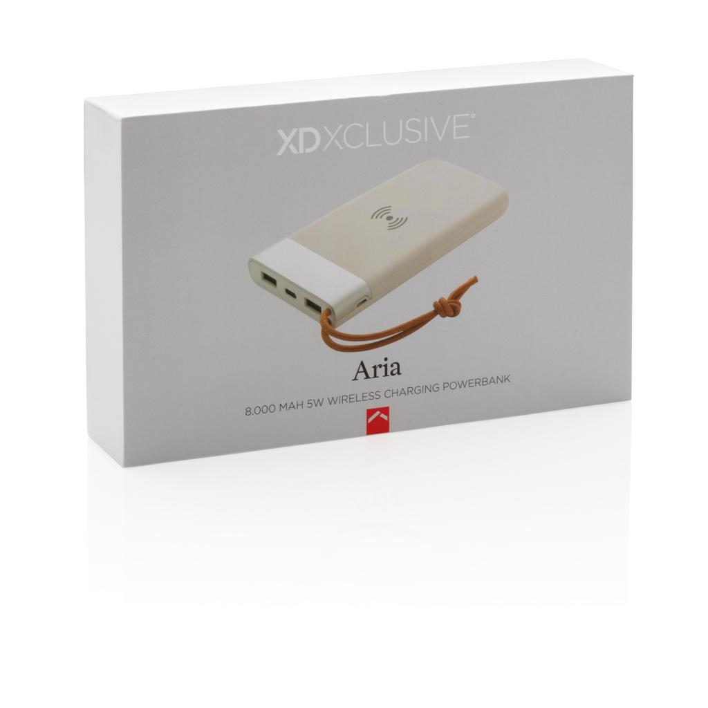 Powerbank Aria 8.000 mAh cu încărcare wireless 5W transparent