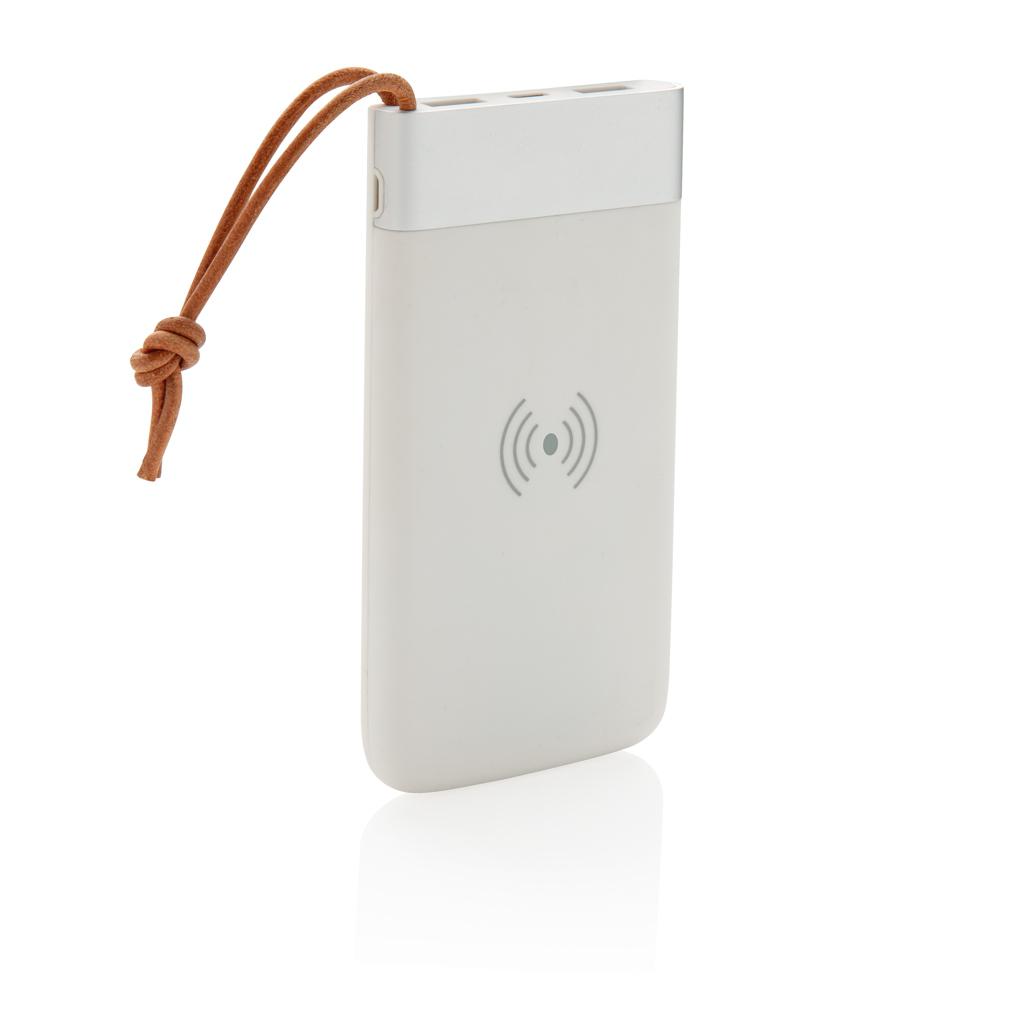 Powerbank Aria 8.000 mAh cu încărcare wireless 5W transparent