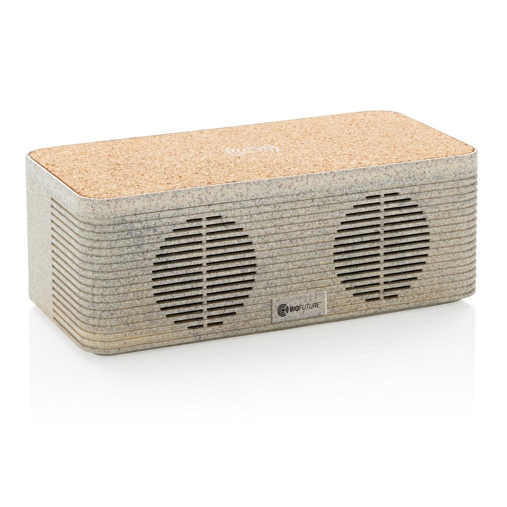 Difuzor wireless cu încărcare din paie de grâu khaki