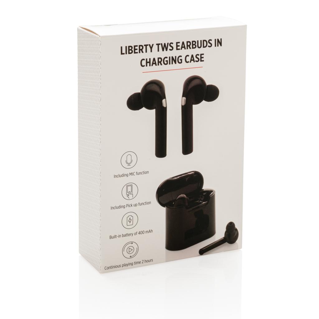 Căști wireless în carcasă de încărcare Liberty black