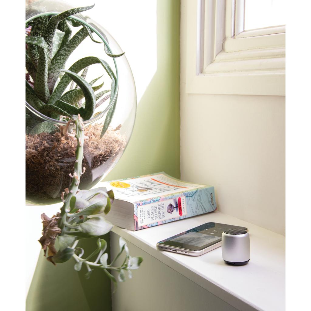 Difuzor wireless mini din aluminiu silver