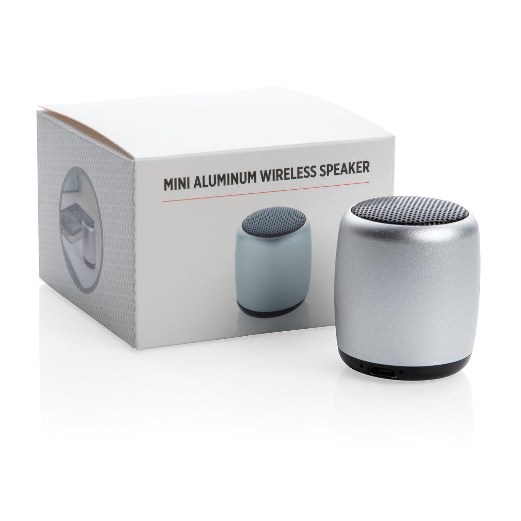 Difuzor wireless mini din aluminiu silver