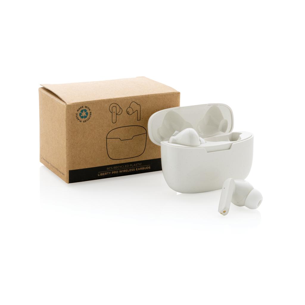 Căști wireless din plastic reciclat RCS Liberty Pro transparent