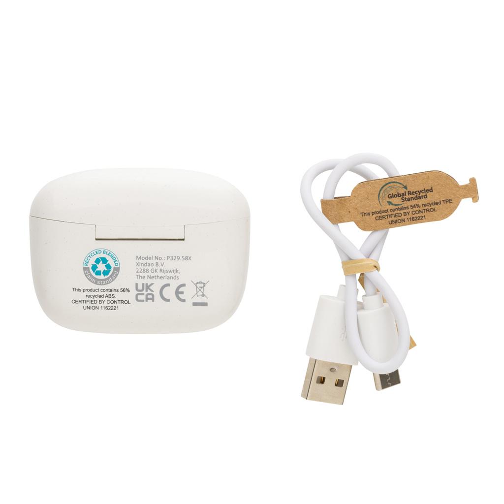 Căști wireless din plastic reciclat RCS Liberty Pro transparent