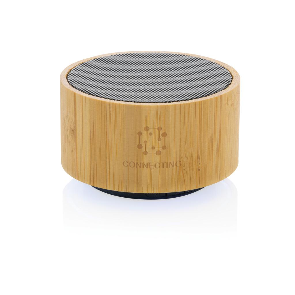 Difuzor wireless de 3W din plastic reciclat RCS și bambus black