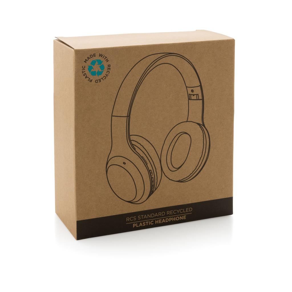 Căști din plastic reciclat conform standardului RCS transparent