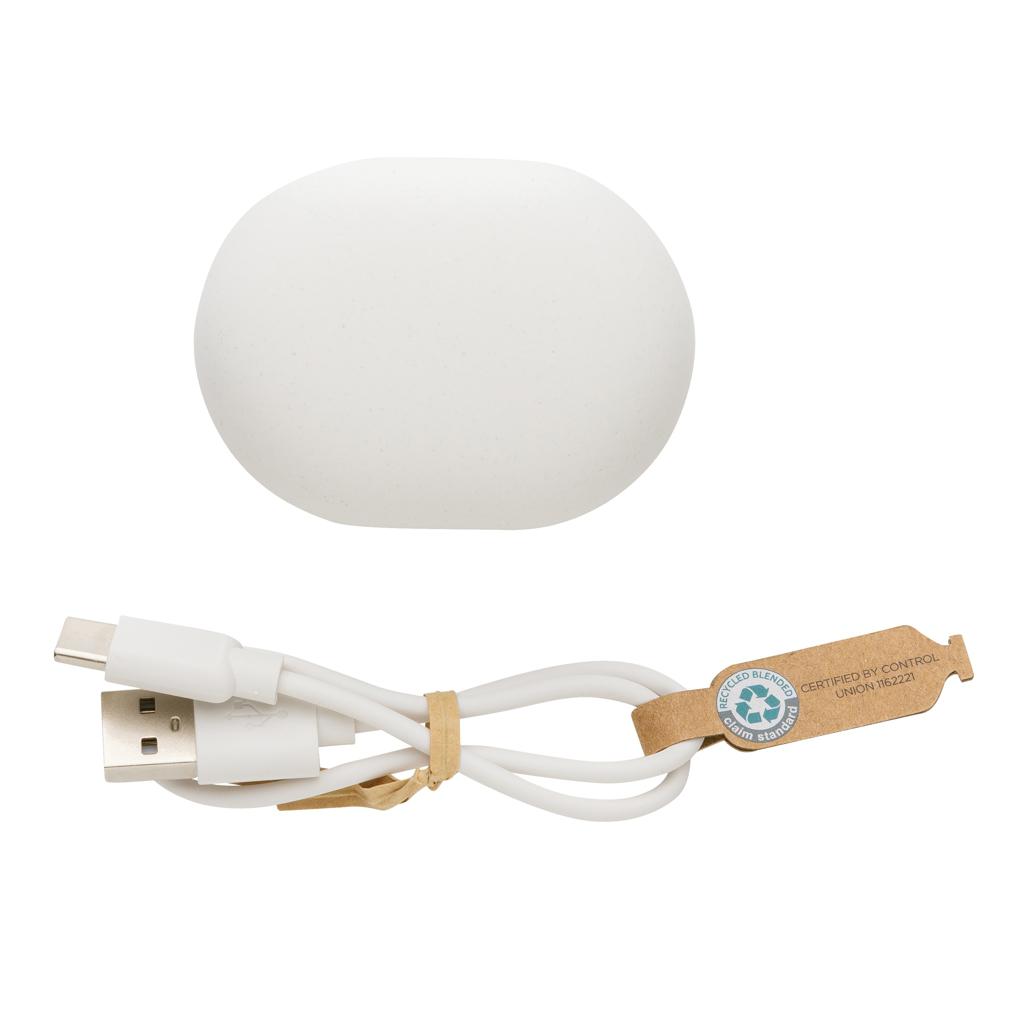 Căști TWS din plastic reciclat conform standardului RCS transparent