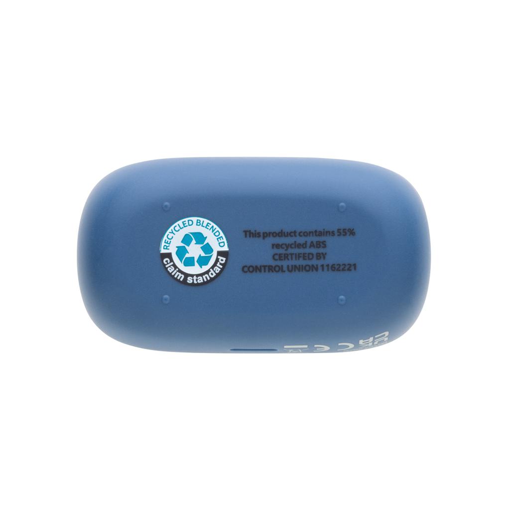 Căști cu ENC, din plastic reciclat RCS Palm Springs Urban Vitamin  blue