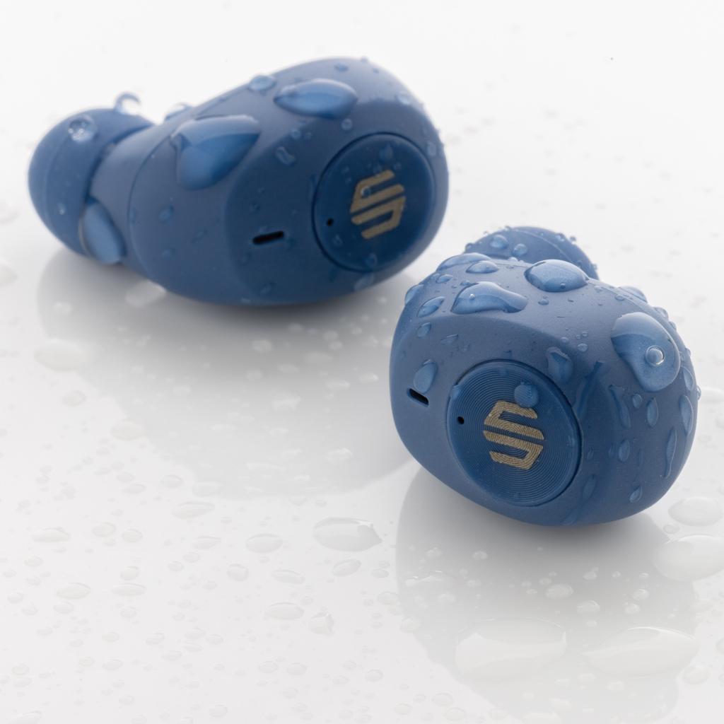 Căști cu ENC, din plastic reciclat RCS Palm Springs Urban Vitamin  blue