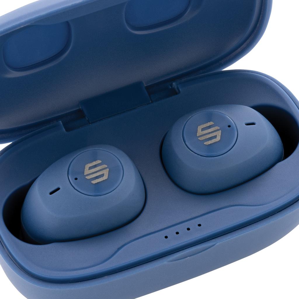 Căști cu ENC, din plastic reciclat RCS Palm Springs Urban Vitamin  blue