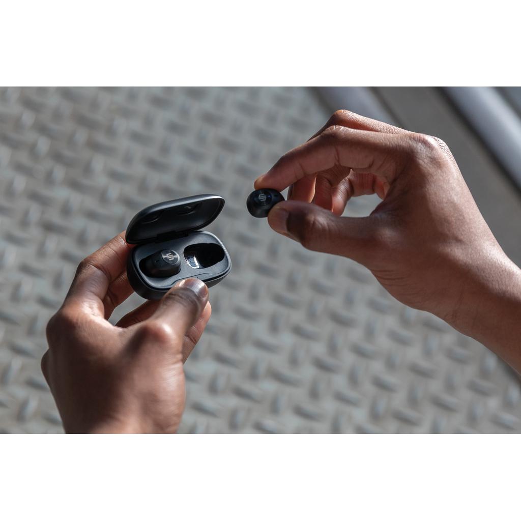 Căști cu ENC, din plastic reciclat RCS Palm Springs Urban Vitamin  black