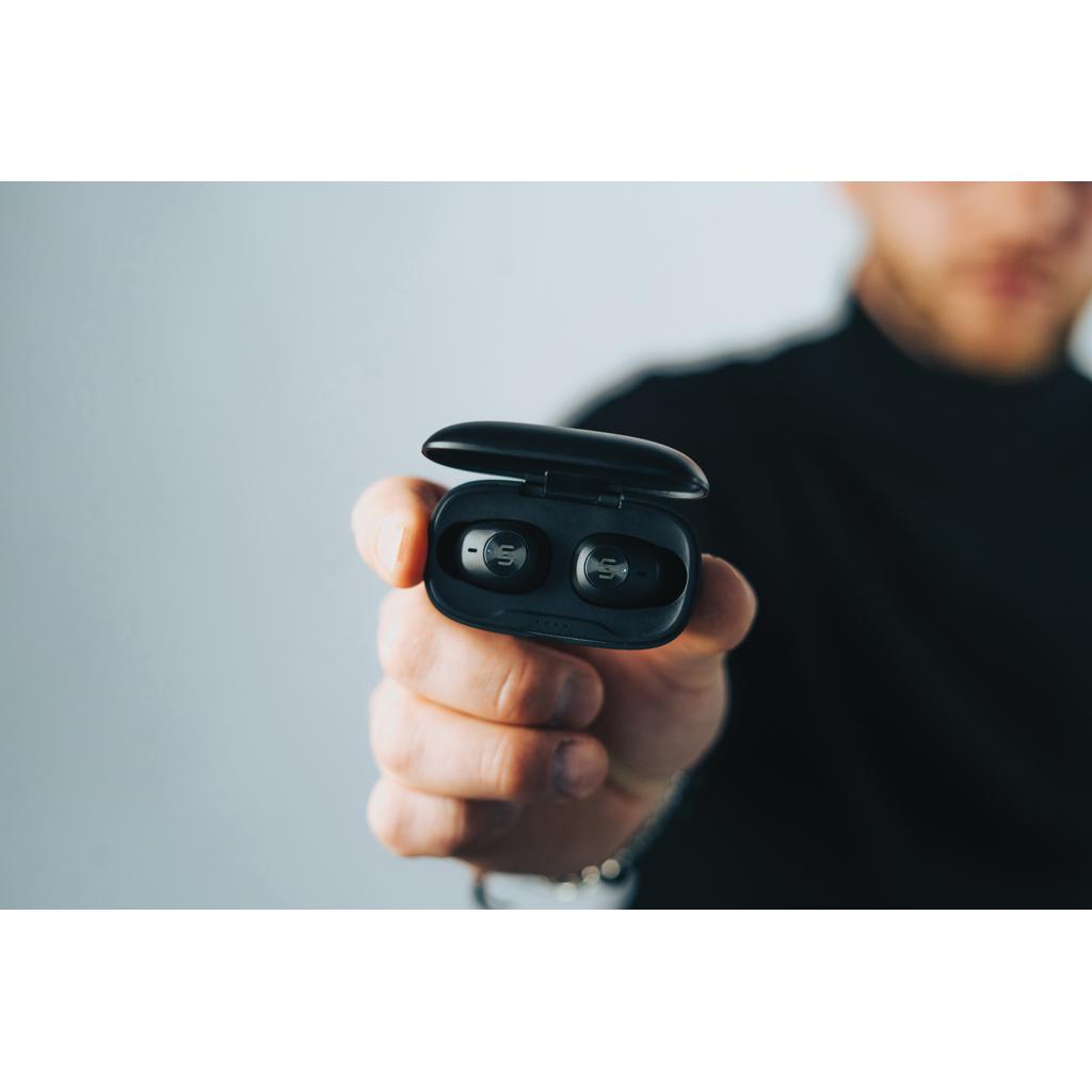 Căști cu ENC, din plastic reciclat RCS Palm Springs Urban Vitamin  black