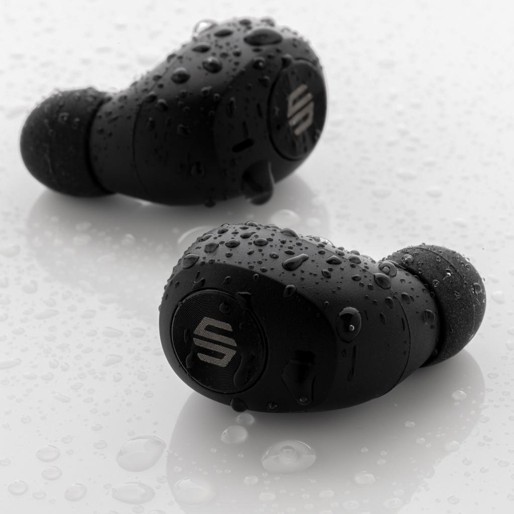 Căști cu ENC, din plastic reciclat RCS Palm Springs Urban Vitamin  black