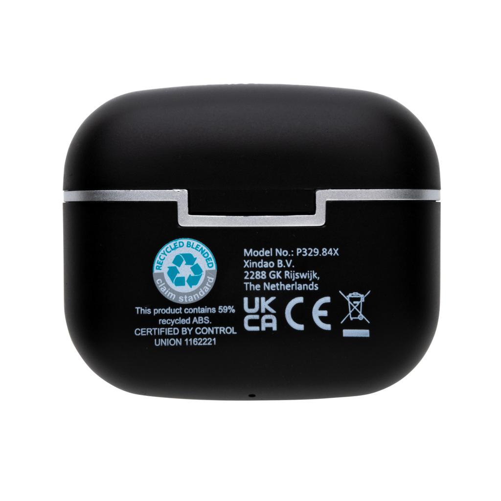 Căști TWS 2.0, din plastic reciclat RCS Swiss Peak black