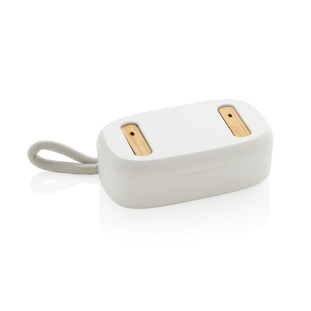 Căști TWS din plastic reciclat și bambus RCS transparent