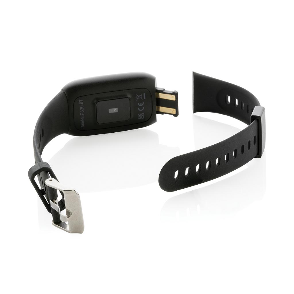 Ceas de activitate din TPU reciclat RCS, ecran de 1,47'' cu monitor de ritm cardiac black