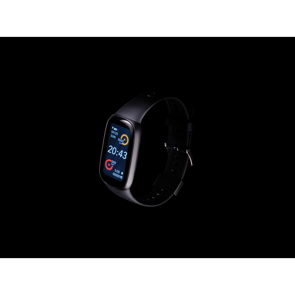 Ceas de activitate din TPU reciclat RCS, ecran de 1,47'' cu monitor de ritm cardiac black