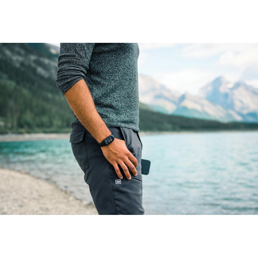 Ceas de activitate din TPU reciclat RCS, ecran de 1,47'' cu monitor de ritm cardiac black