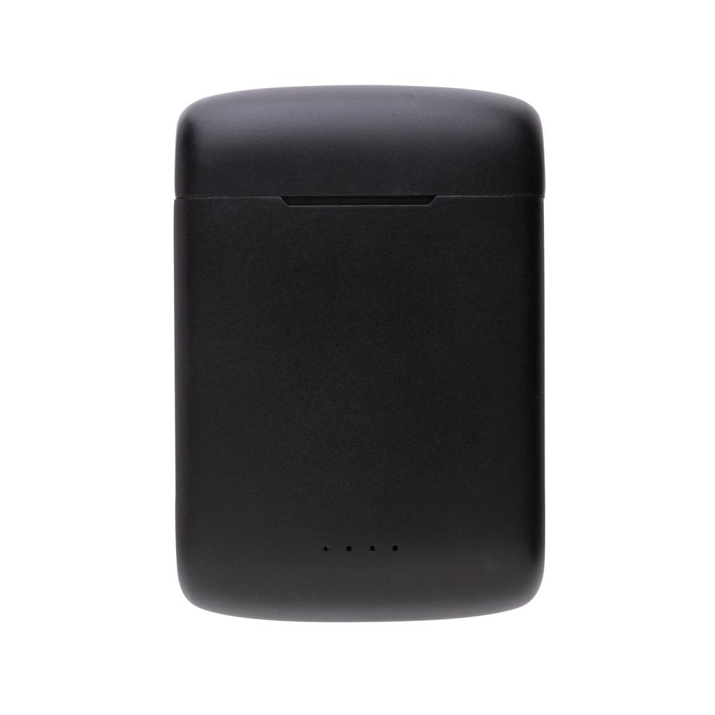 Căști cu încărcare solară din plastic reciclat certificat RCS Skywave black