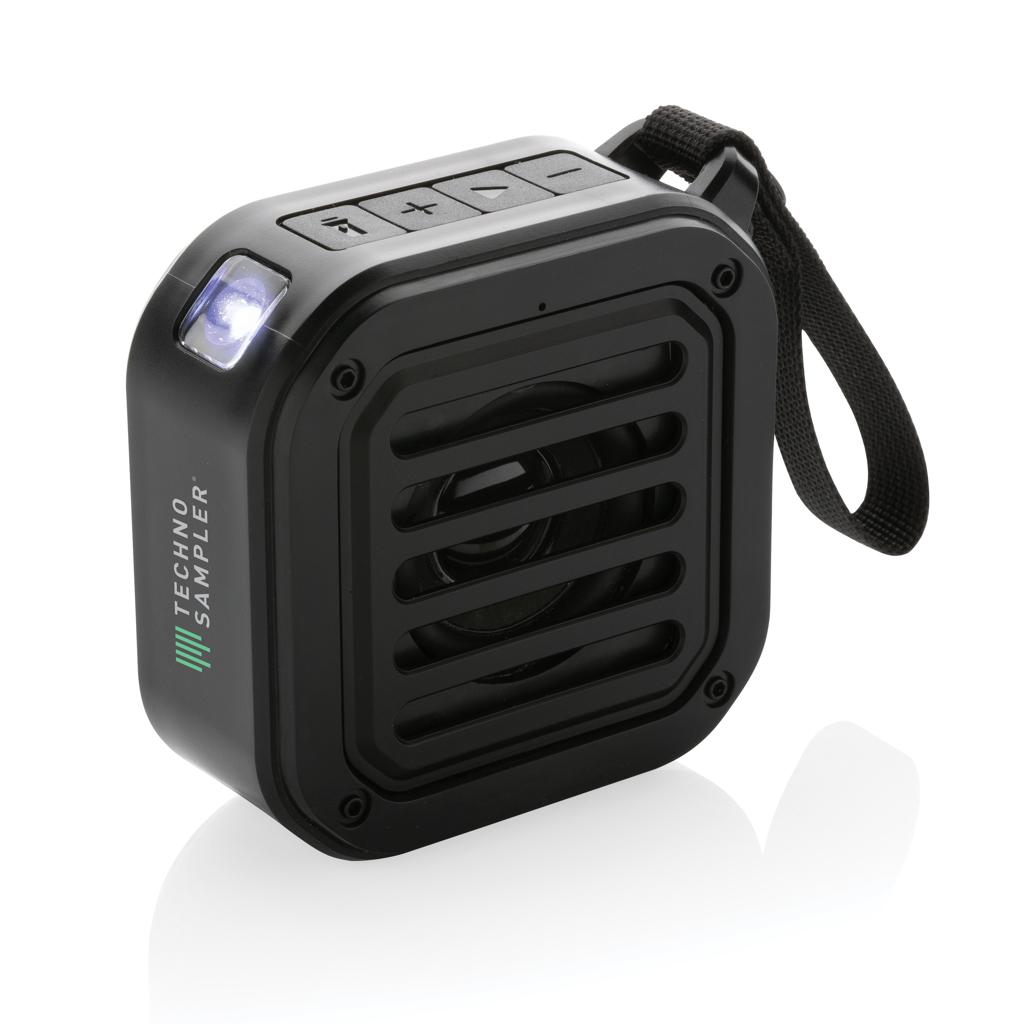 Difuzor cu încărcare solară de 3W din plastic reciclat certificat RCS Sunwave black