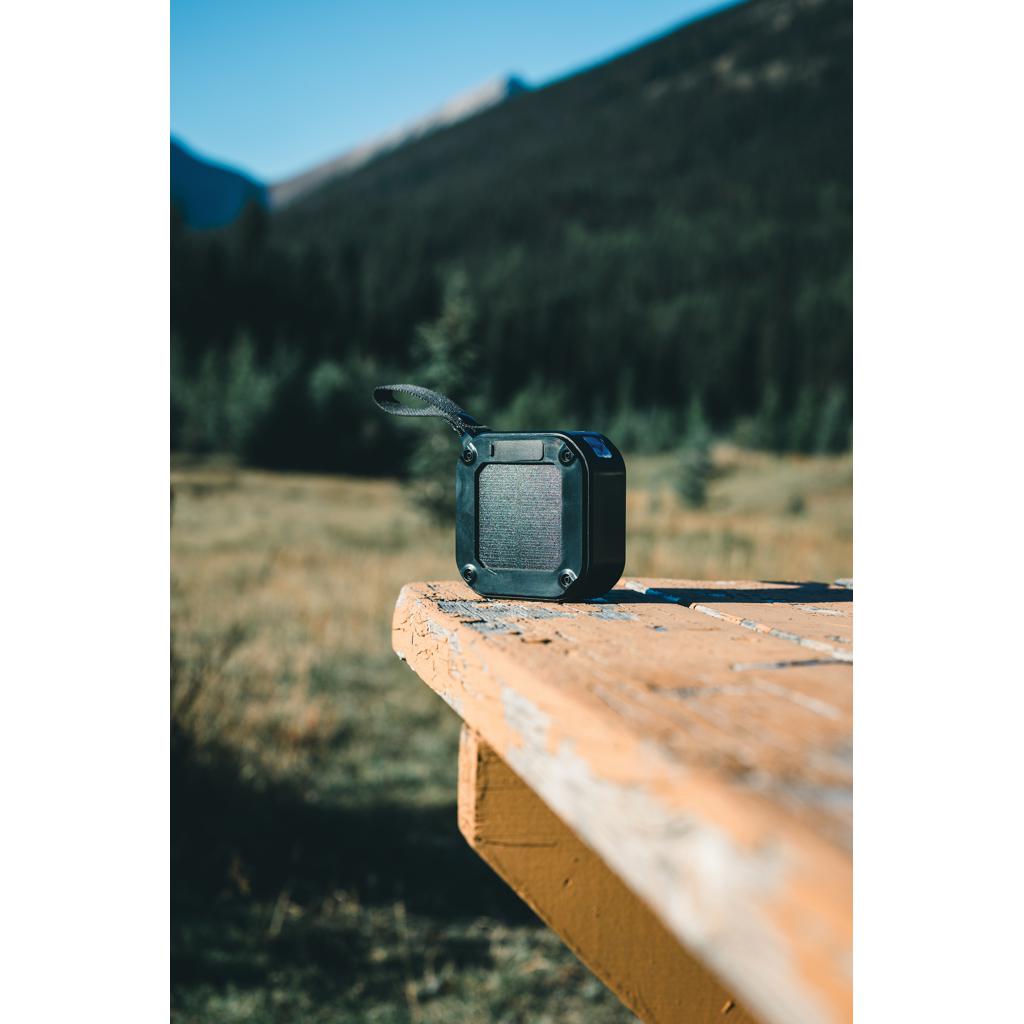 Difuzor cu încărcare solară de 3W din plastic reciclat certificat RCS Sunwave black