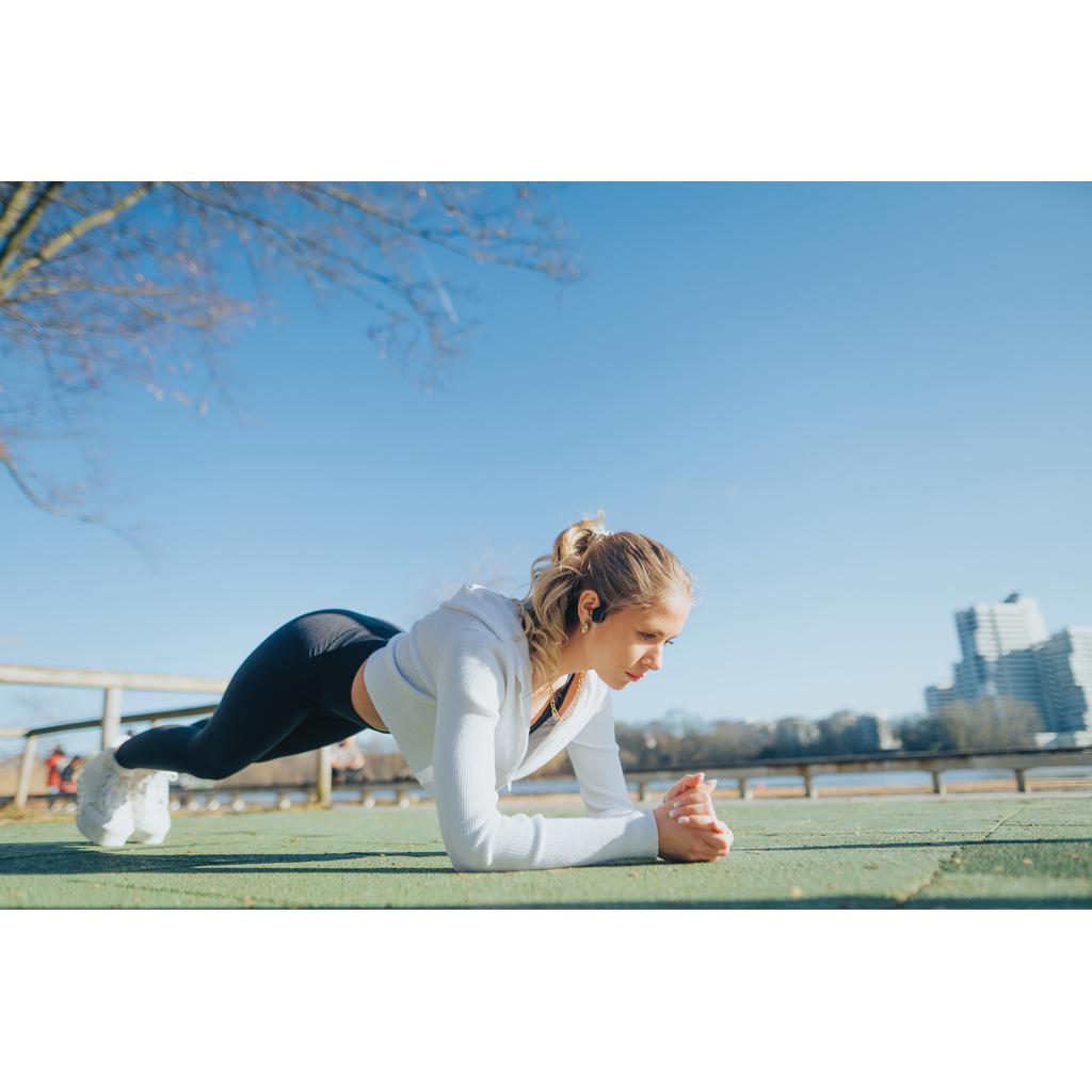 Căști cu conducție aeriană, din plastic reciclat certificat RCS Glendale Urban Vitamin black