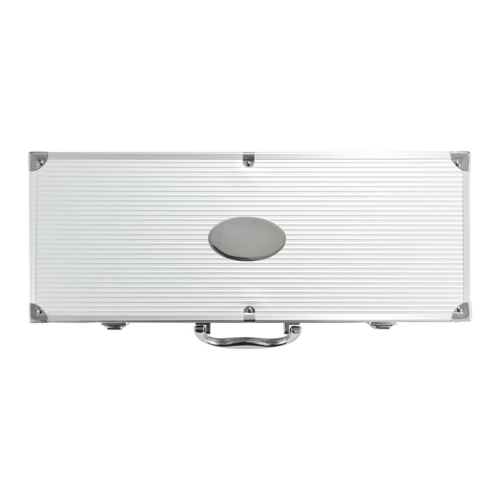 Set de grătar 12 piese în cutie de aluminiu silver