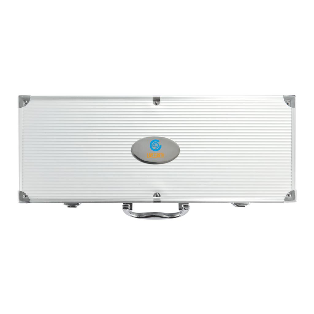 Set de grătar 12 piese în cutie de aluminiu silver