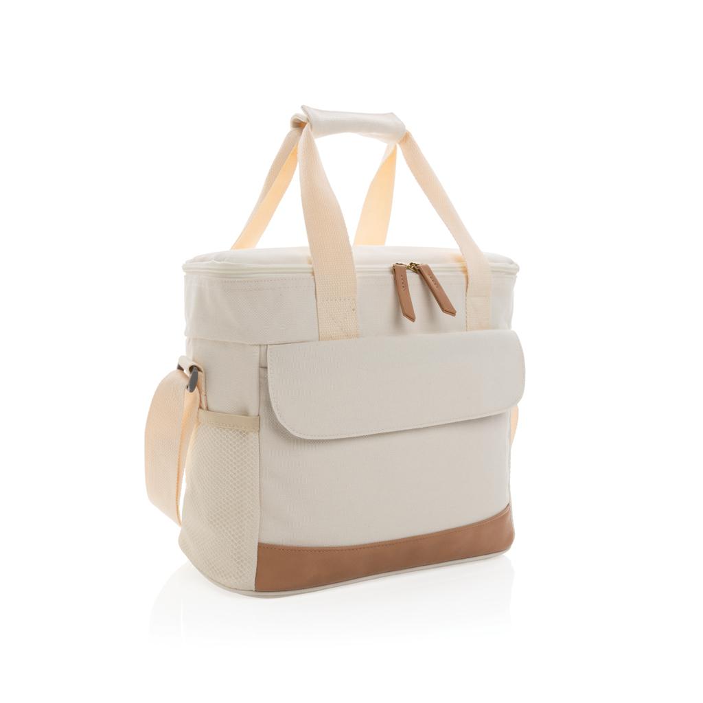 Geantă de răcire din pânză reciclată de 16 oz. Impact AWARE™ off white