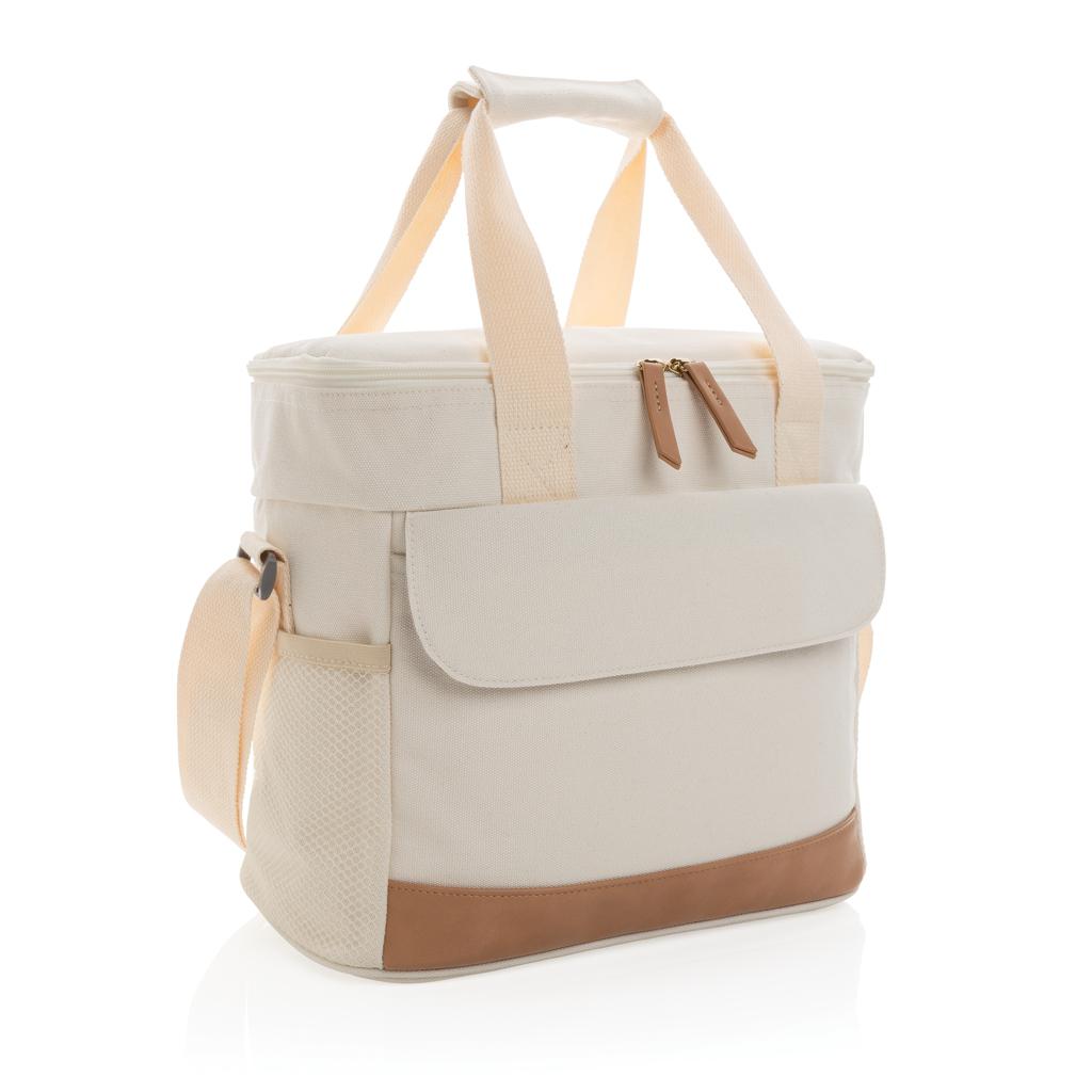Geantă de răcire din pânză reciclată de 16 oz. Impact AWARE™ off white