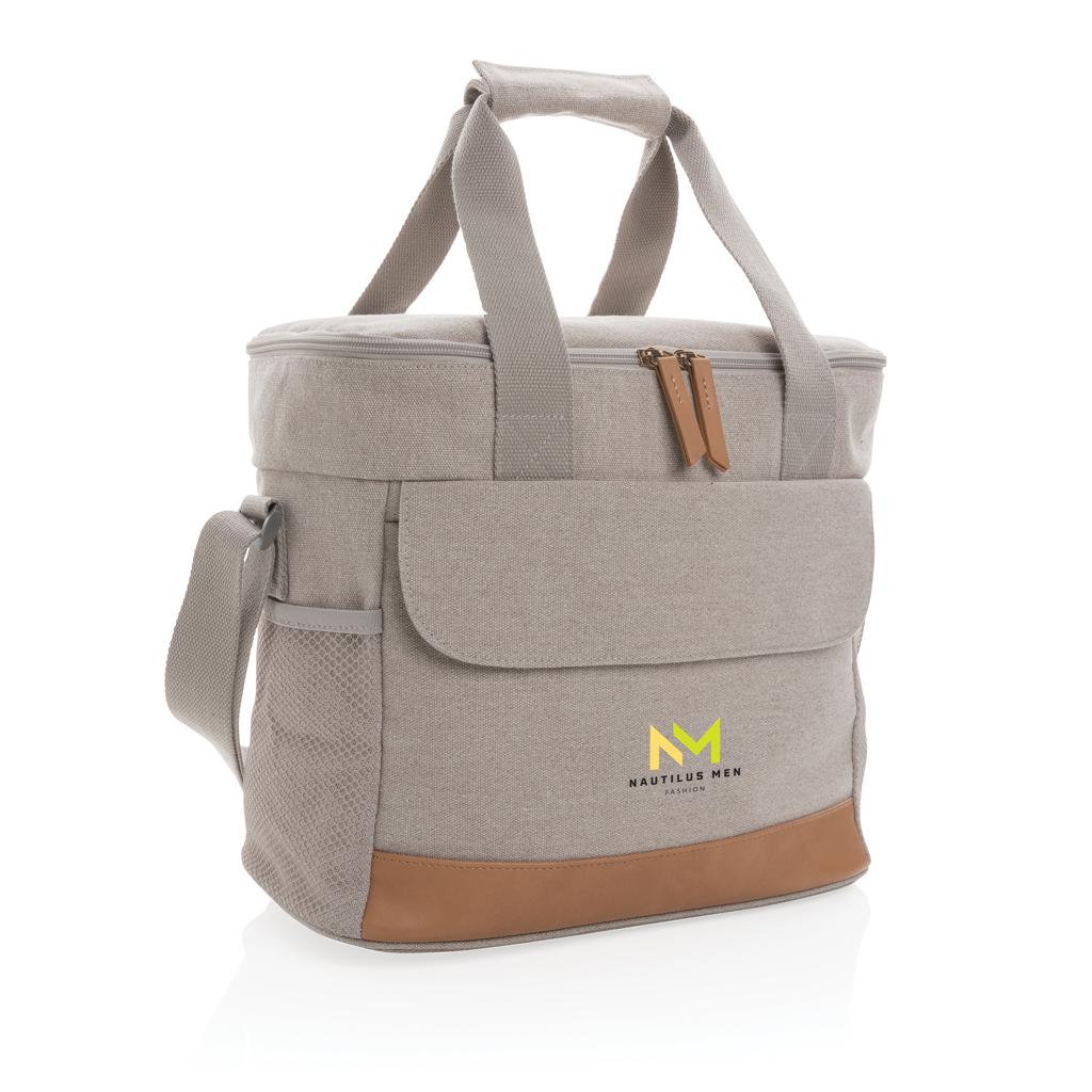 Geantă de răcire din pânză reciclată de 16 oz. Impact AWARE™ grey