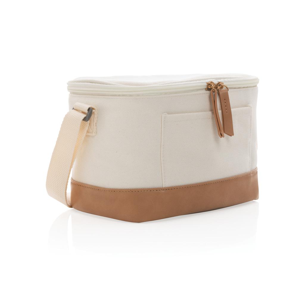 Geantă de răcire pentru șase doze din pânză reciclată de 16 oz. Impact AWARE™  off white