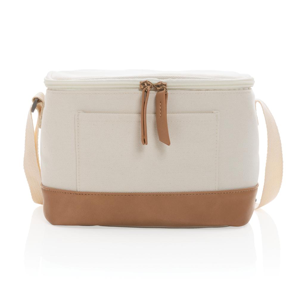 Geantă de răcire pentru șase doze din pânză reciclată de 16 oz. Impact AWARE™  off white