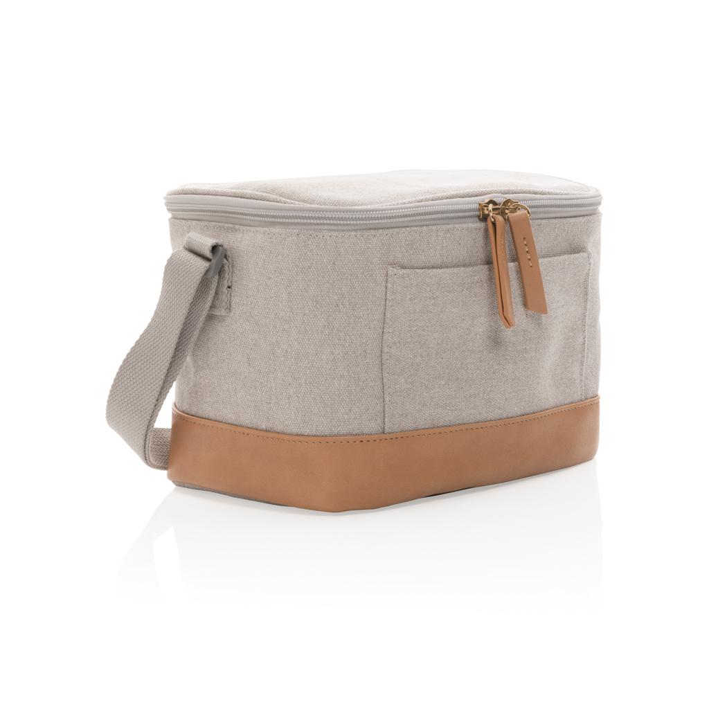 Geantă de răcire pentru șase doze din pânză reciclată de 16 oz. Impact AWARE™  grey