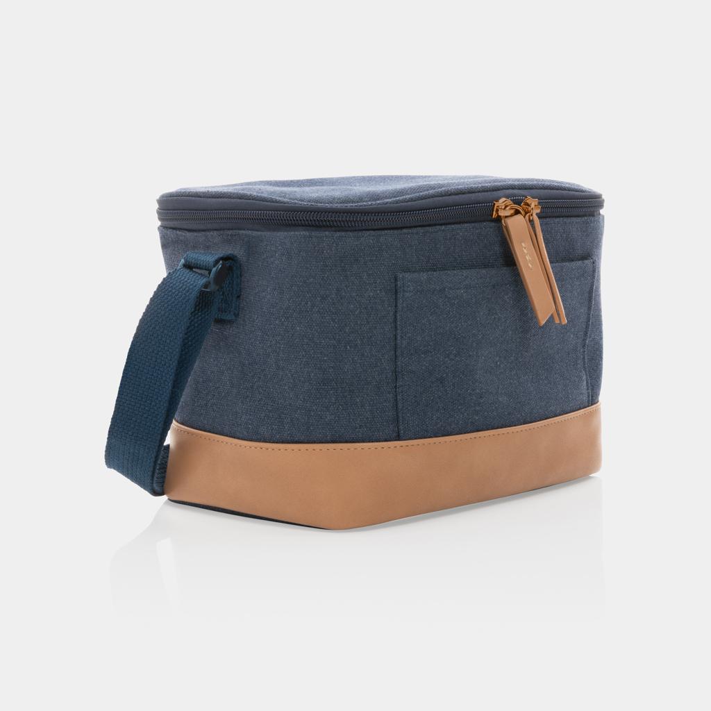 Geantă de răcire pentru șase doze din pânză reciclată de 16 oz. Impact AWARE™  blue