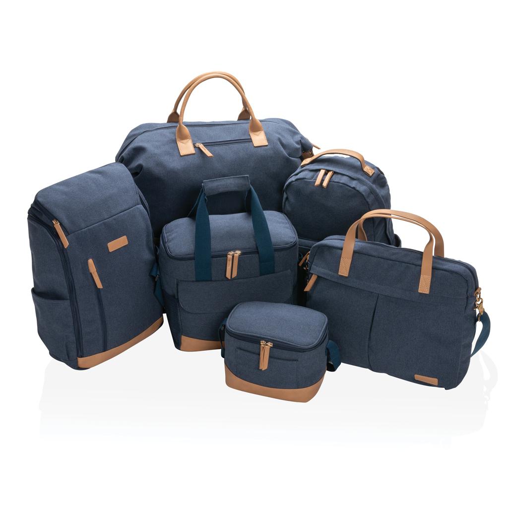 Geantă de răcire pentru șase doze din pânză reciclată de 16 oz. Impact AWARE™  blue