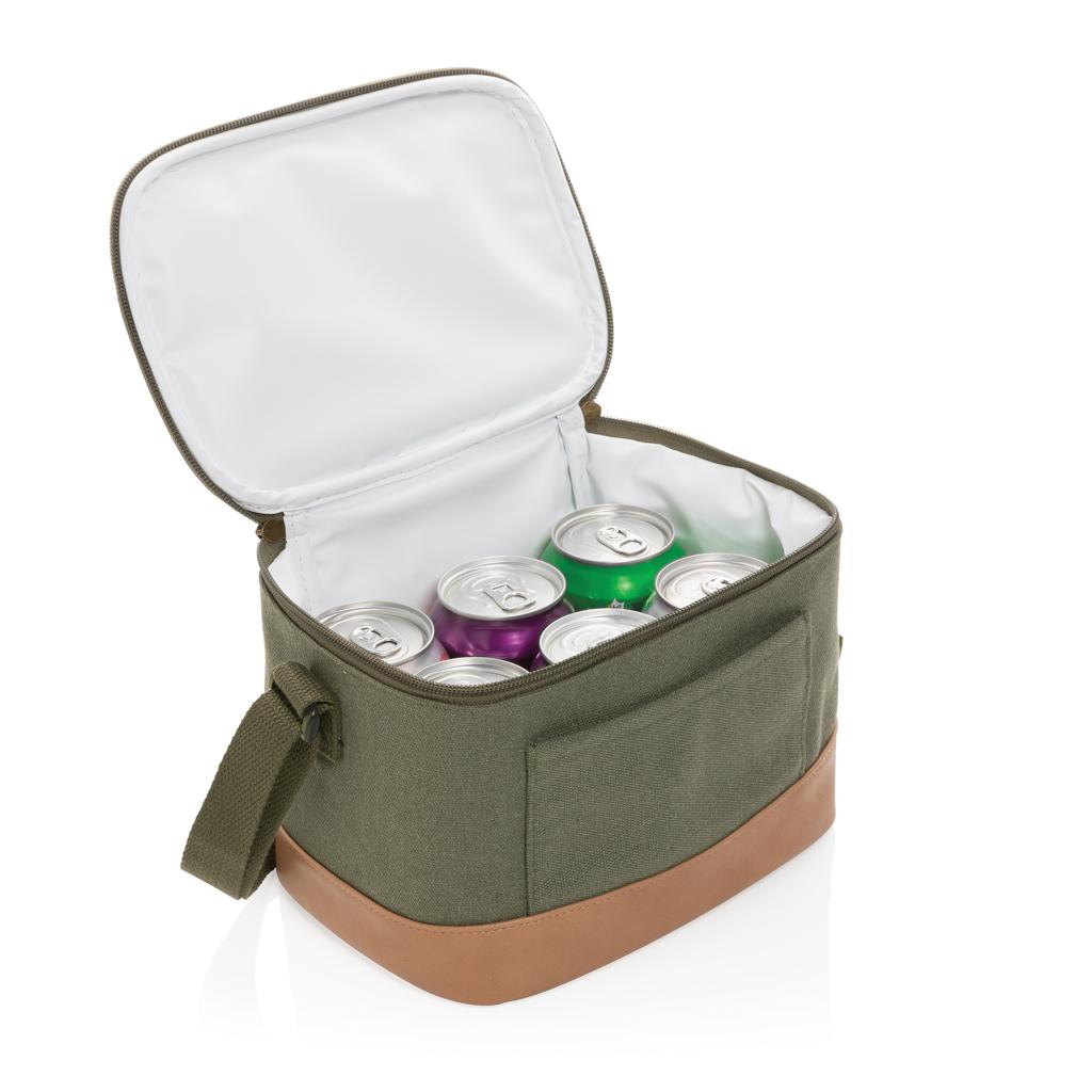 Geantă de răcire pentru șase doze din pânză reciclată de 16 oz. Impact AWARE™  green