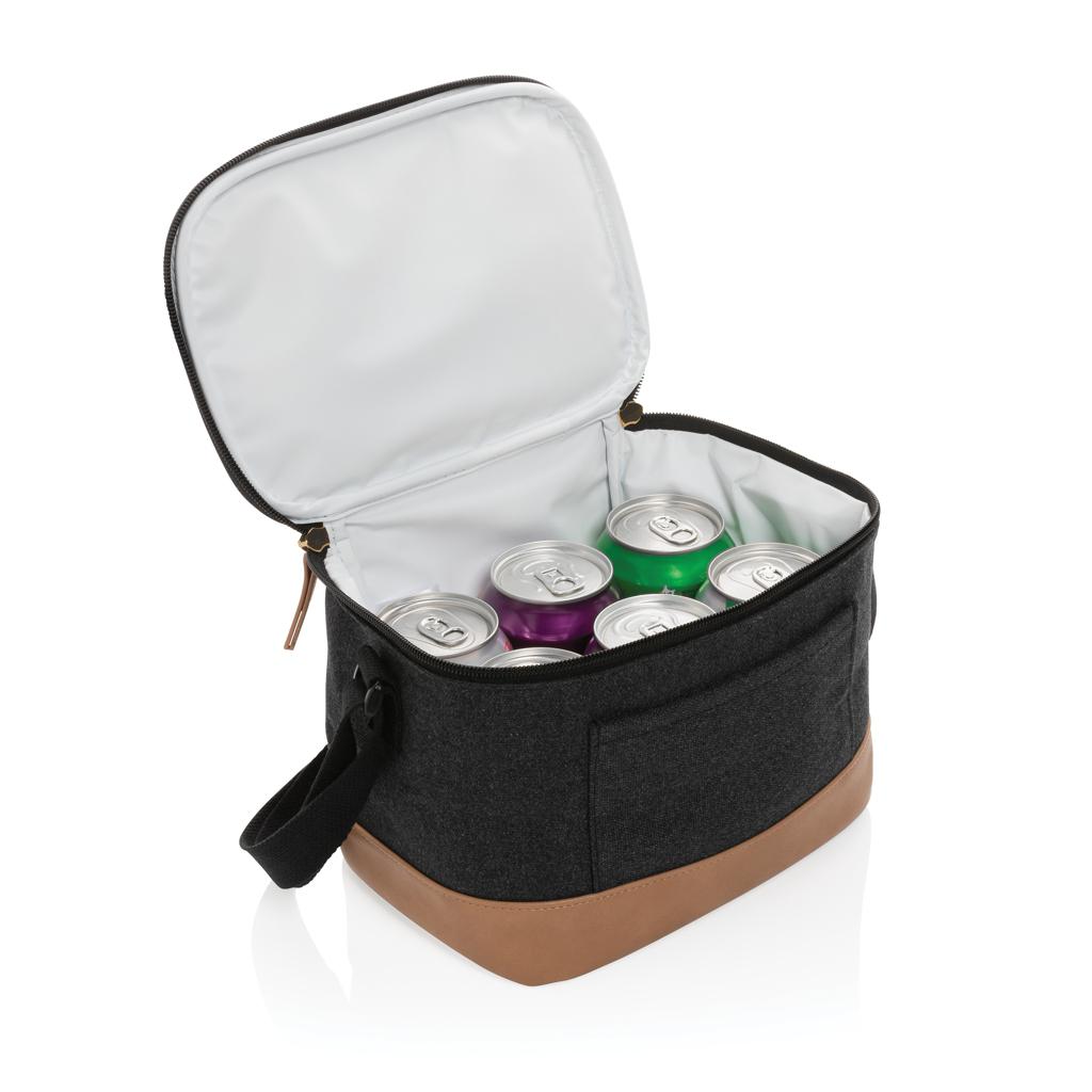 Geantă de răcire pentru șase doze din pânză reciclată de 16 oz. Impact AWARE™  black