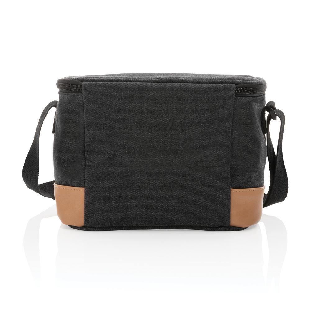 Geantă de răcire pentru șase doze din pânză reciclată de 16 oz. Impact AWARE™  black